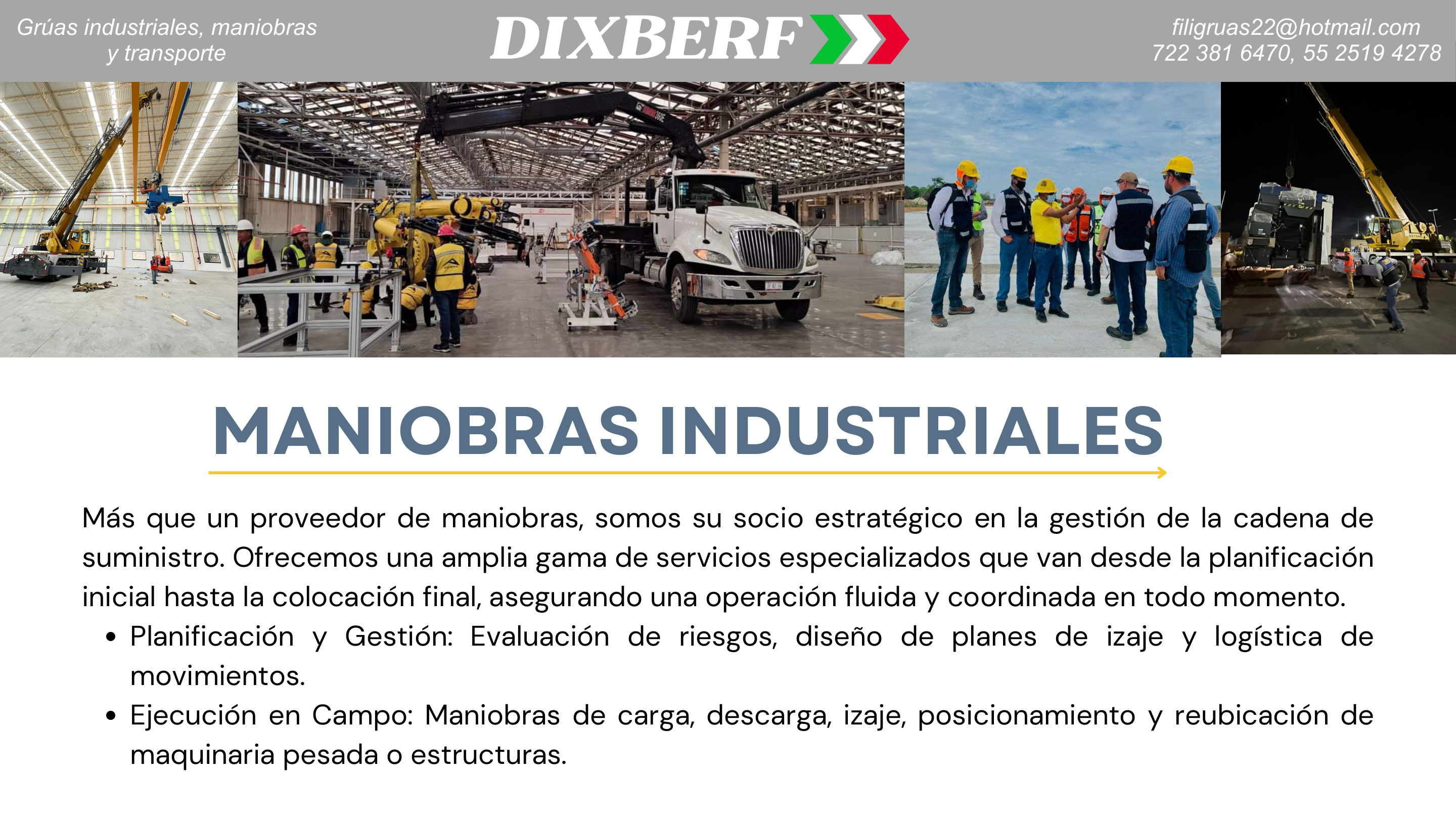 Maniobras industriales DIXBERF